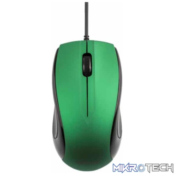 3B USB Wired Large Optical Mouse - MU110 Green - Image 2